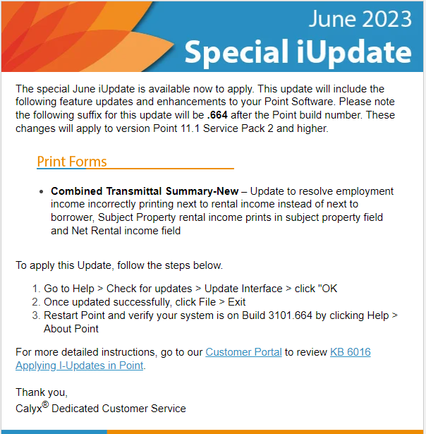 June special iupdate