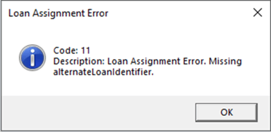 Code 11 AlternateLoanIdentifier