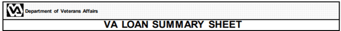 VA Loan Summary Sheet_01