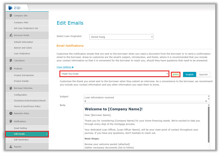 7022 ZIP Email Template Setup: Importing HTML Samples