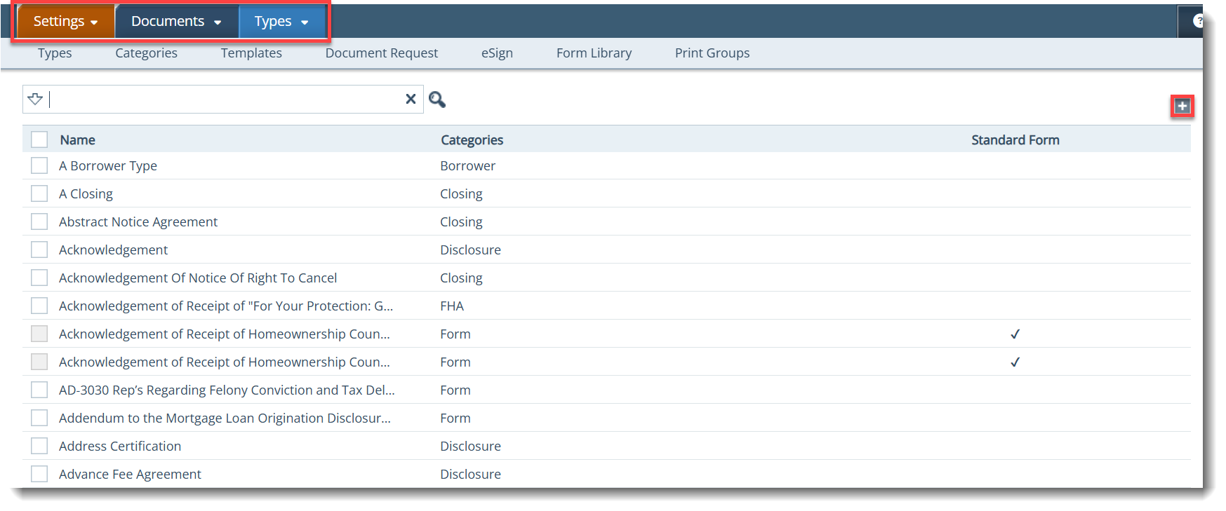 9095 Path Admin – Creating Document Types