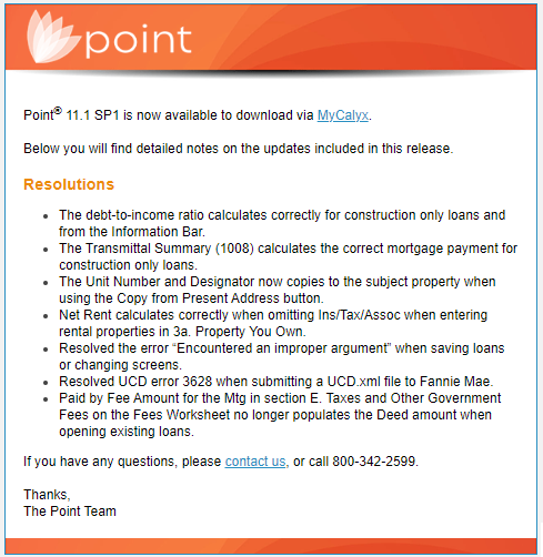 point 11.1 sp1 RN