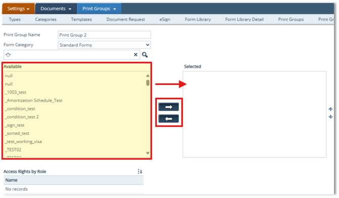9091 Path Admin - Print Groups